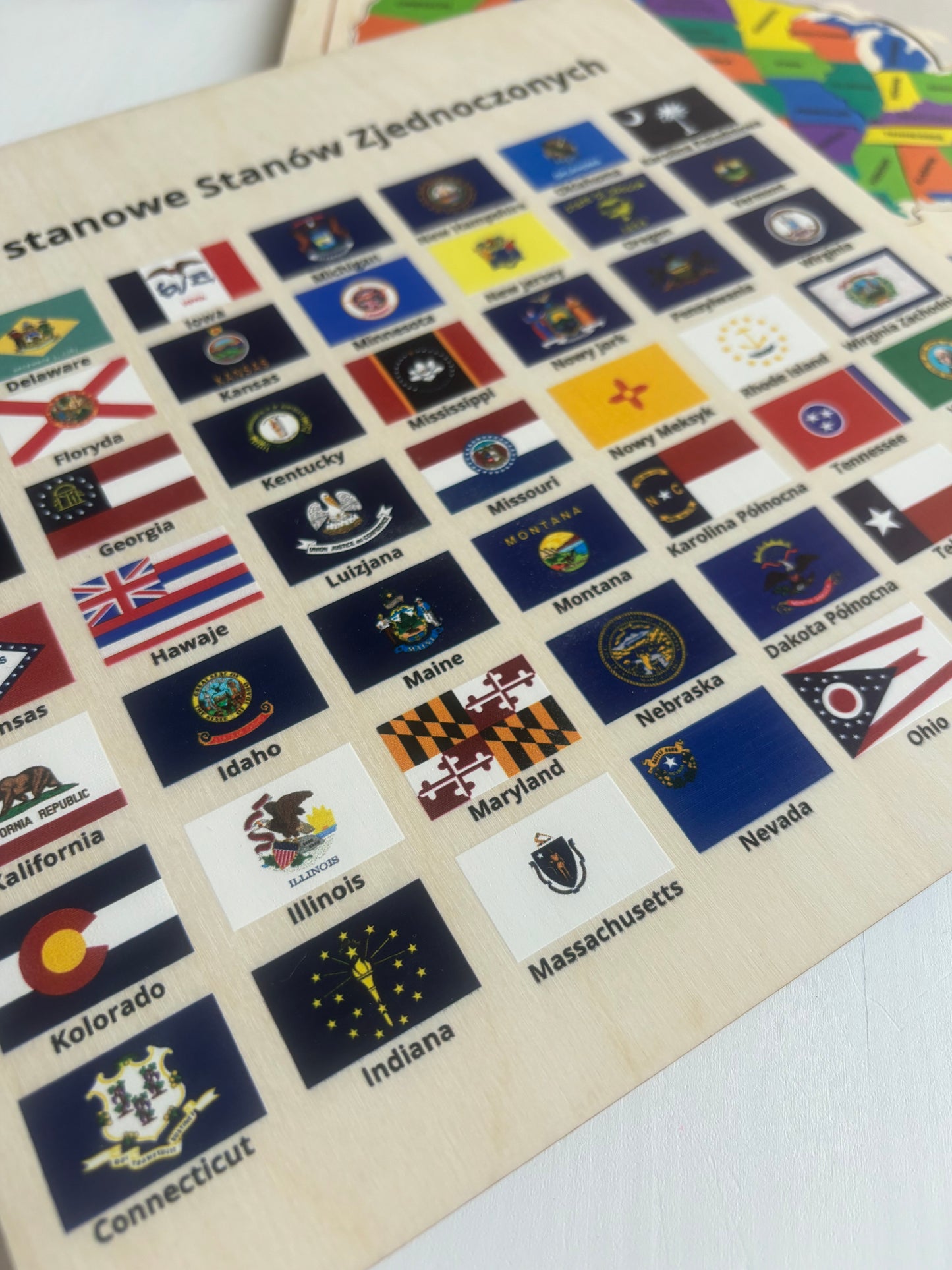 Mapa Stanów Zjednoczonych
| Nauka Geografii i Flag | Edukacyjna Zabawka STEM