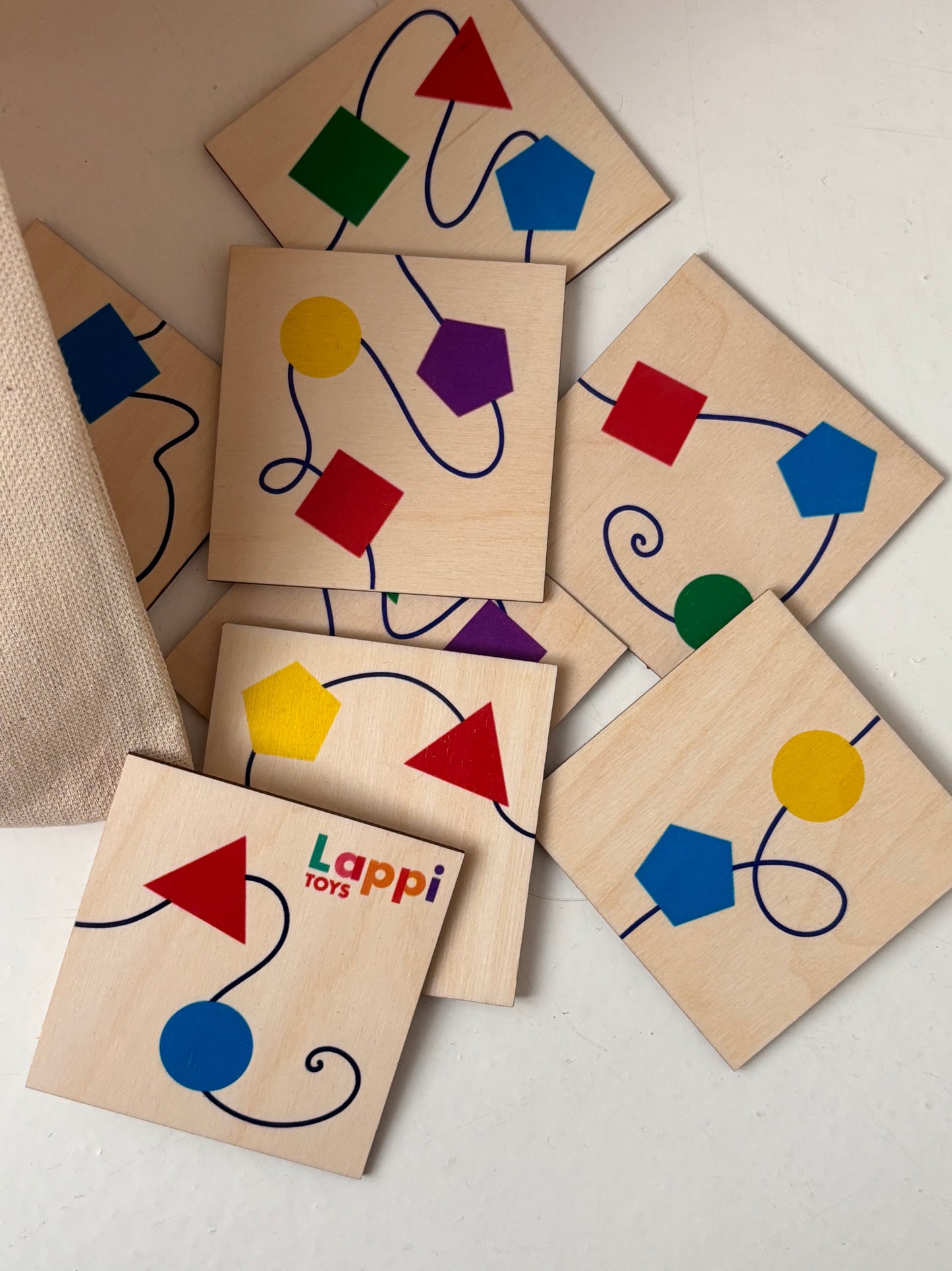 Domino kolory i kształty gra montessori