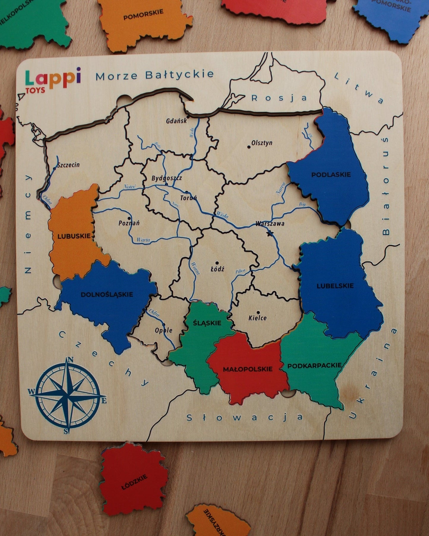 Układanka - mapa Polski Montessori