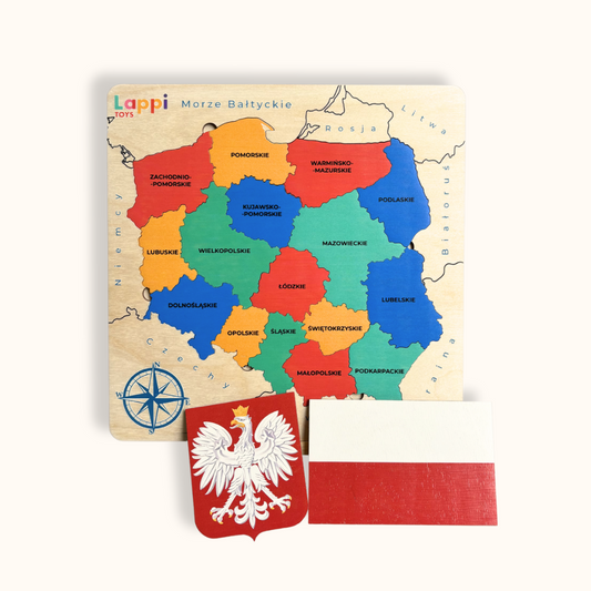 Układanka - mapa Polski Montessori