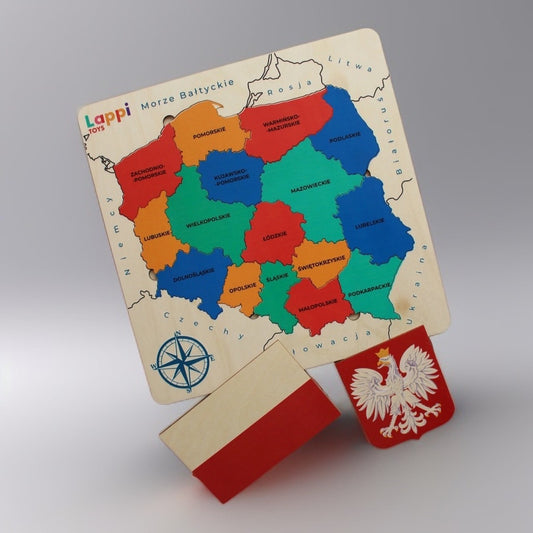 Układanka - mapa Polski Montessori