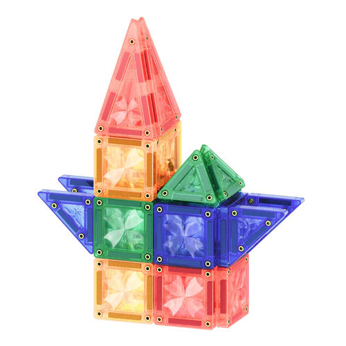 Cleverclixx - Klocki magnetyczne Mini Tiles Pack Intense 28 el.