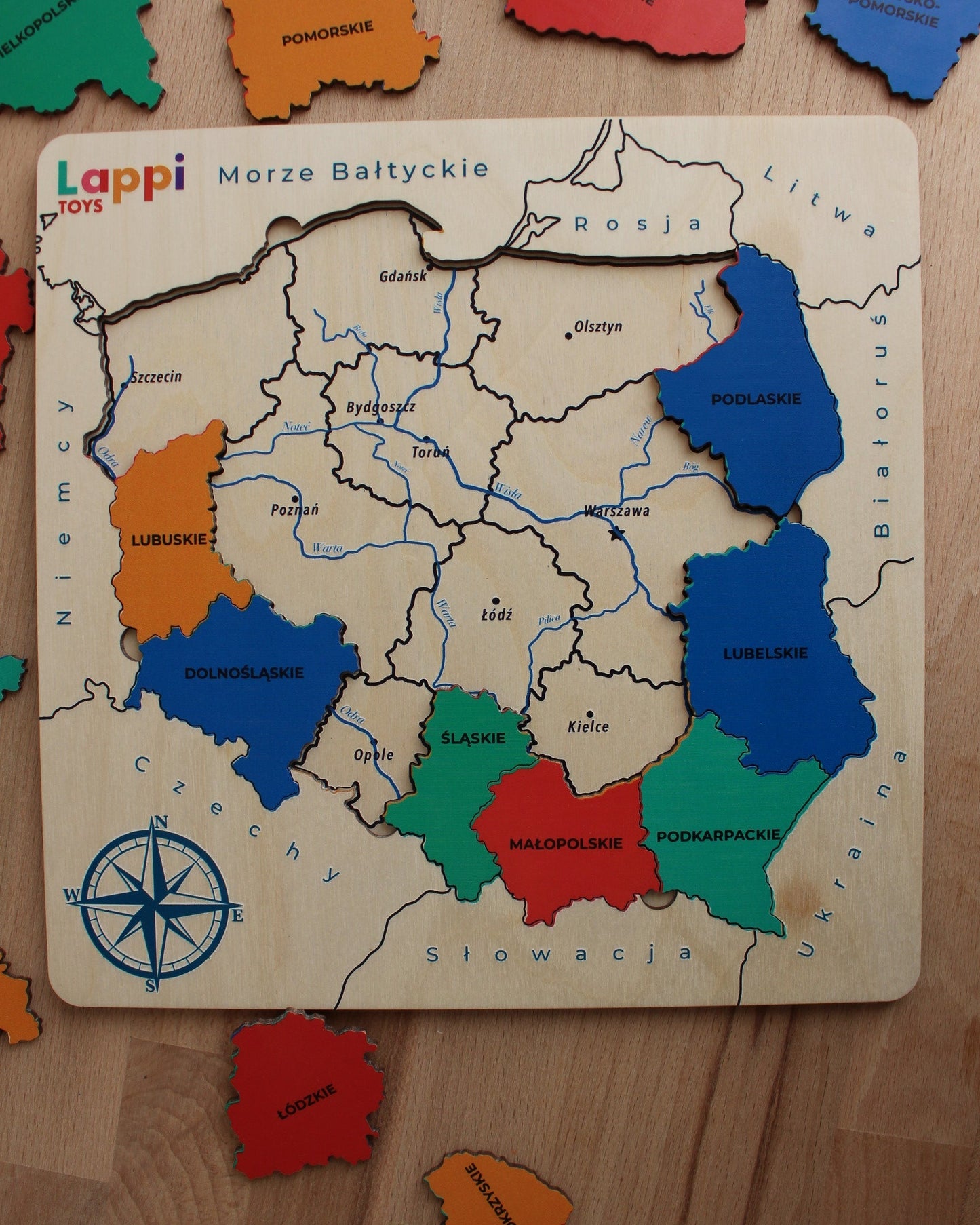 Układanka - mapa Polski Montessori