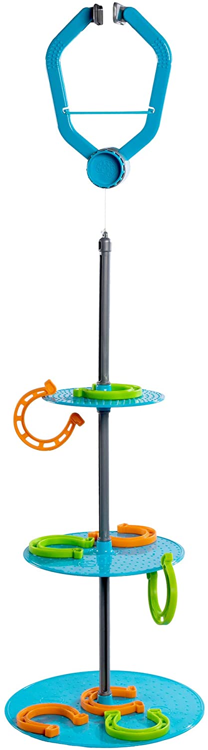 gra zręcznościowa, rzut podkową, Swingin’ Shoes, gra dla dzieci, gra ruchowa, gra domowa, gra rodzinna, gra dla całej rodziny, gra Fat Brain, rozwój koordynacji, zabawa ruchowa w domu, prezent dla dziecka, gra zręcznościowa dla dzieci